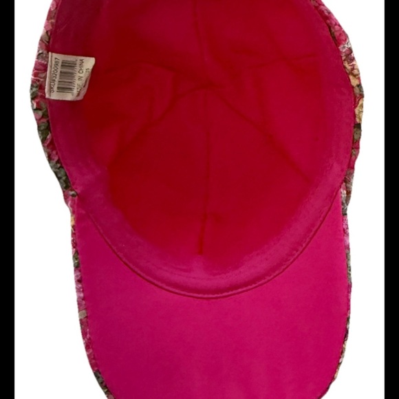 Women's Floral Sequins Sparkly Pink Baseball Cap Hat Adjustable Strap Spring - Picture 14 of 16